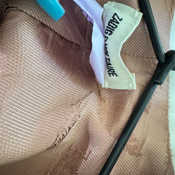 Zadig & Voltaire Vedy Bis Skull Ecru Single Breasted Blazer Size 36S Corpcore - Picture 6 of 15